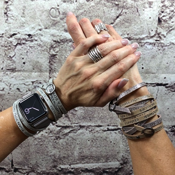 NEW Gold Unisex Message Wrap Bracelet (Buckle) - Picture 6 of 8